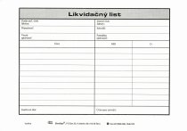 Likvidačný list - A5 blok