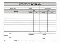 Učtovný doklad - A5 blok