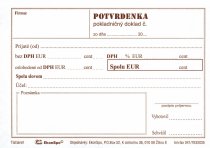 Potvrdenka - samoprepis - A6 blok