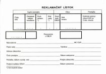 Reklamačný lístok na obuv A6 blok