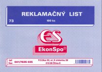 Reklamačný list - A5 blok
