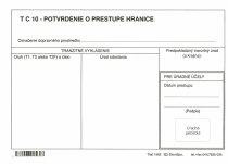 TC 10 POTVRDENIE O PRESTUPE HRANICE