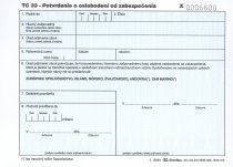 TC 33 Potvrdenie o oslobodení od zabezpečenia