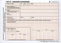 TZO 24 ZÁRUČNÉ OSVEDČENIE