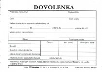 Žiadanka o dovolenku - A6 blok