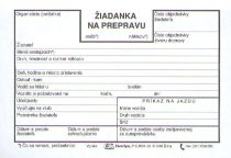 Žiadanka na prepravu - A6 blok