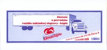 Kópia evidencie prevádzky nákl. automobilu
