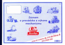 Záznam o prev. a výkone mechanizmu