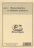 Potvrdenie o hlásení pobytu - A6 blok